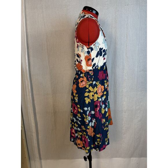 Anthropologie Dinah Collared Halter Tunic Dress Size 0 Floral D674 - Picture 5 of 12